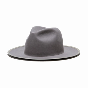 B.TRAVELERS - Gray spring-straw-hat