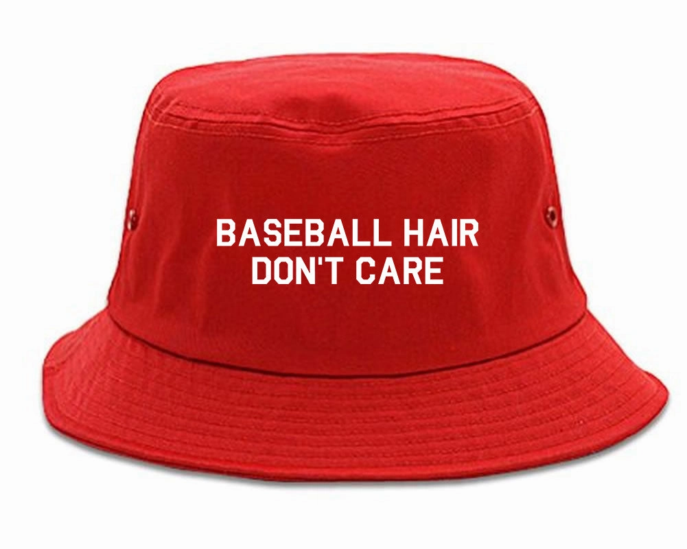 Baseball Hair Dont Care Mens Bucket Hat