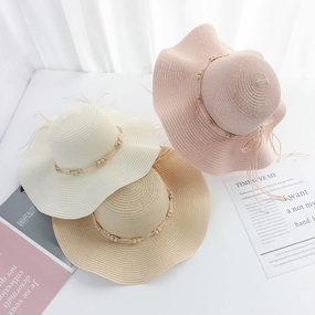 Beaded Hat Women's Summer Sun UV Beach spring-straw-hat