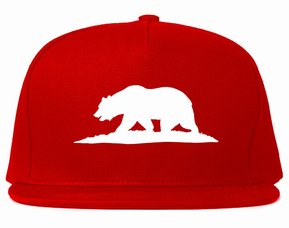 Bear Logo California Republic Mens Snapback Hat