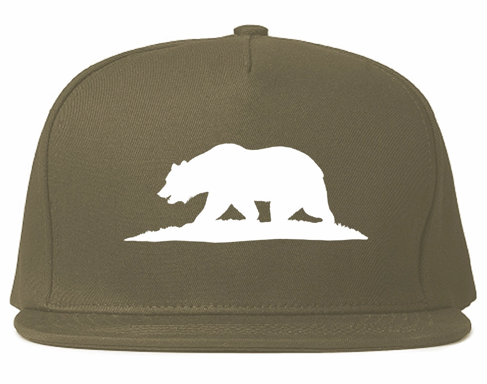 Bear Logo California Republic Mens Snapback Hat