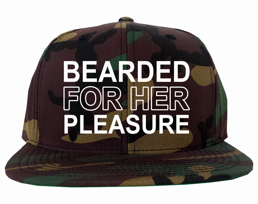Bearded For Her Pleasure Beard Mens Snapback Hat