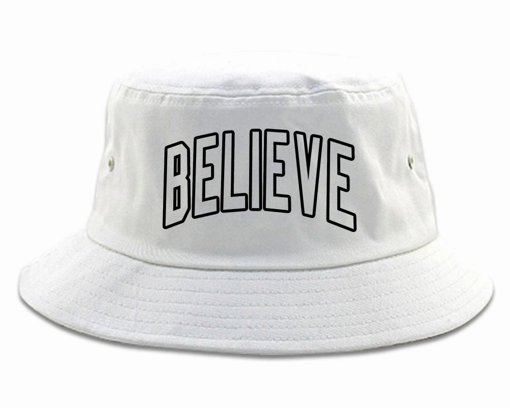 Believe Outline Mens Bucket Hat