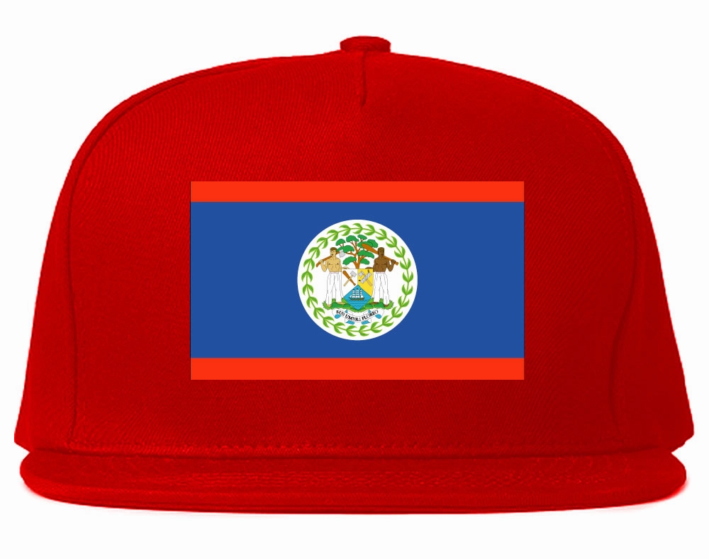 Belize Flag Country Printed Snapback Hat Cap