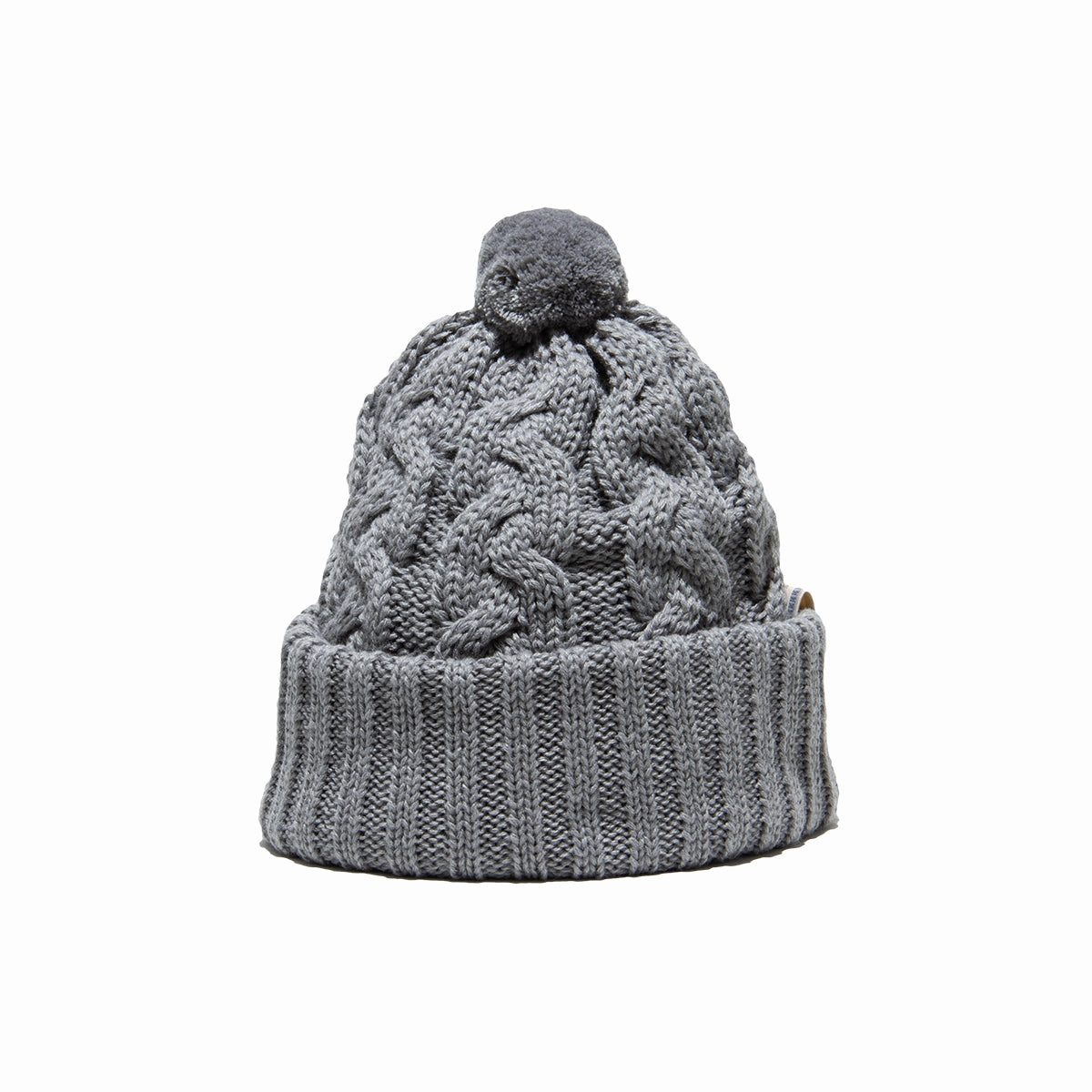 BIG CABLE KNIT CAP - Gray winter-knitted-hat
