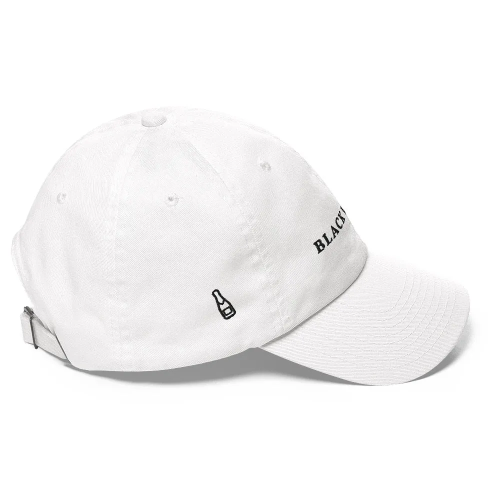 Black Velvet cap white