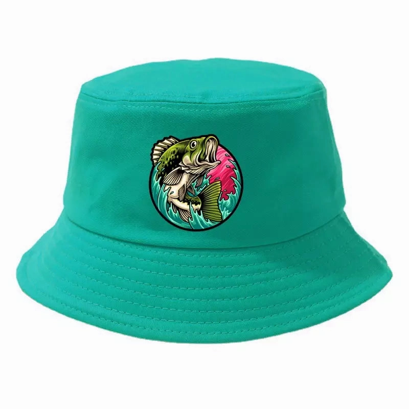 Black Bass Fisherman Bucket Hat