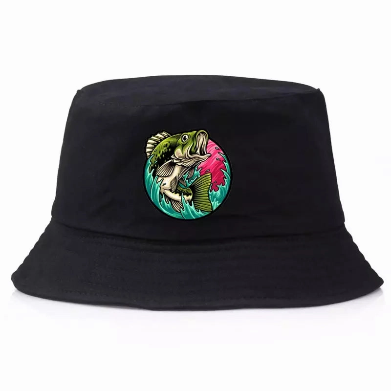 Black Bass Fisherman Bucket Hat