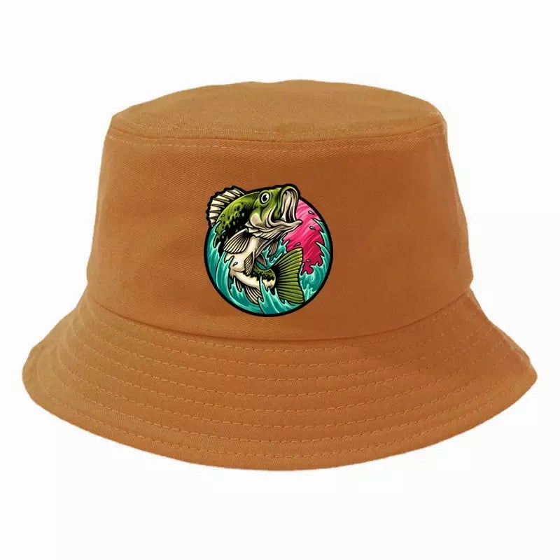 Black Bass Fisherman Bucket Hat