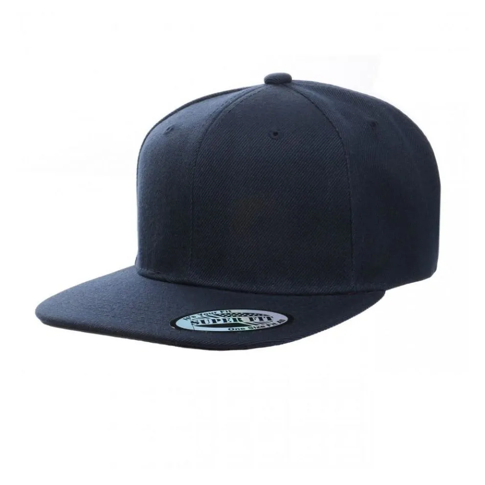 Blank Plain Snapback Flat Bill - Various Solid Colors