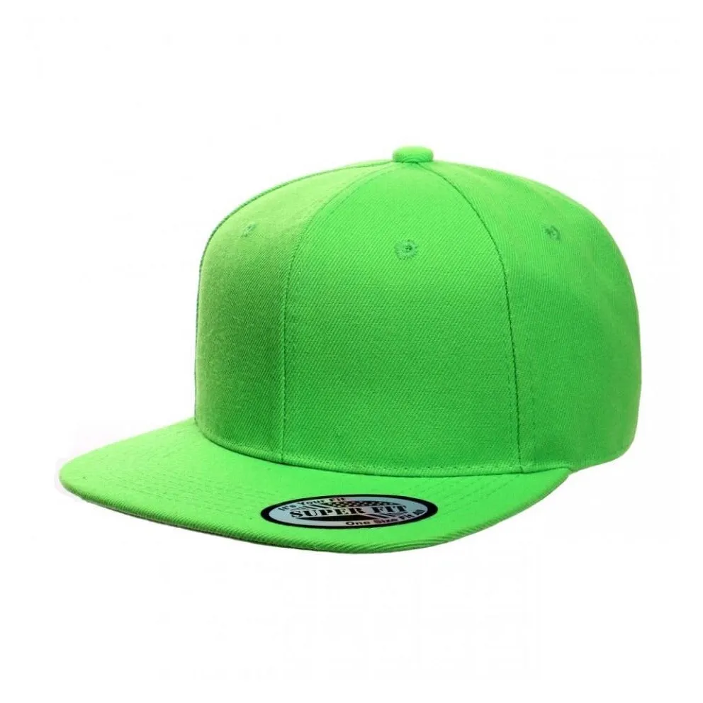 Blank Plain Snapback Flat Bill - Various Solid Colors