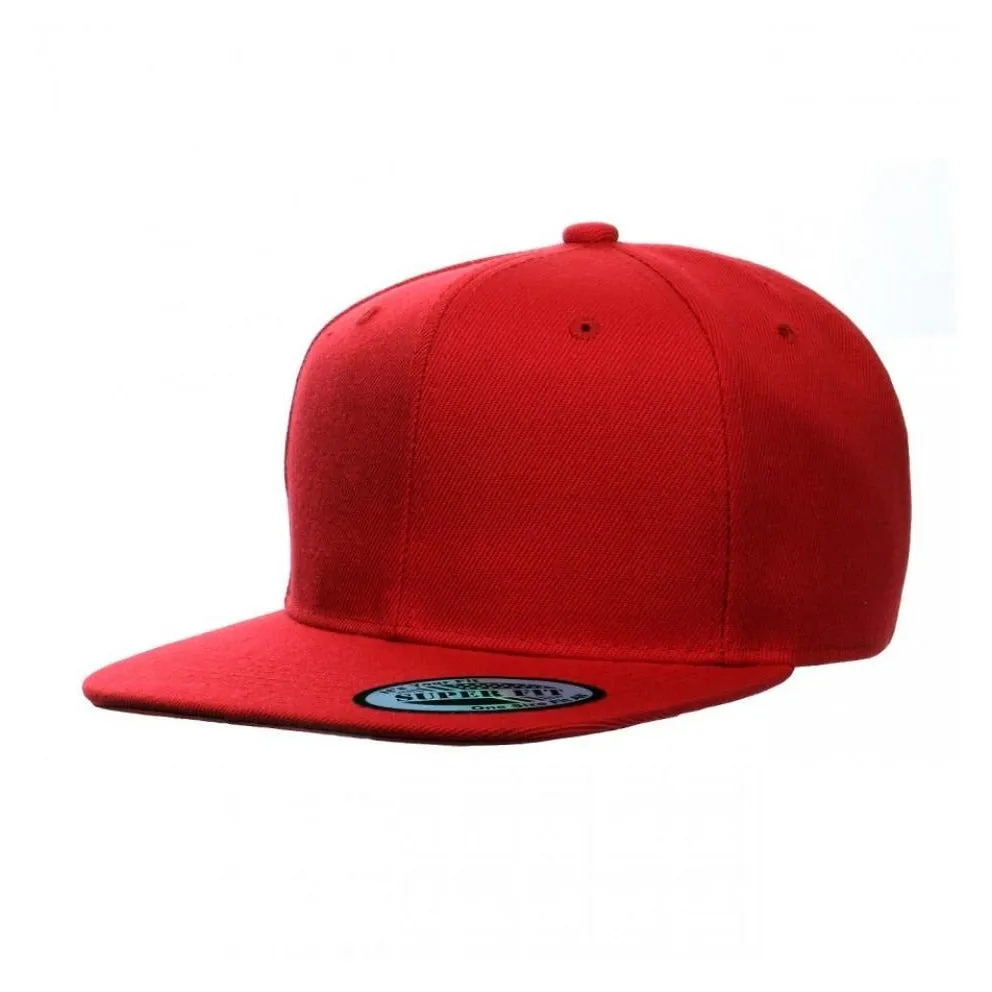 Blank Plain Snapback Flat Bill - Various Solid Colors