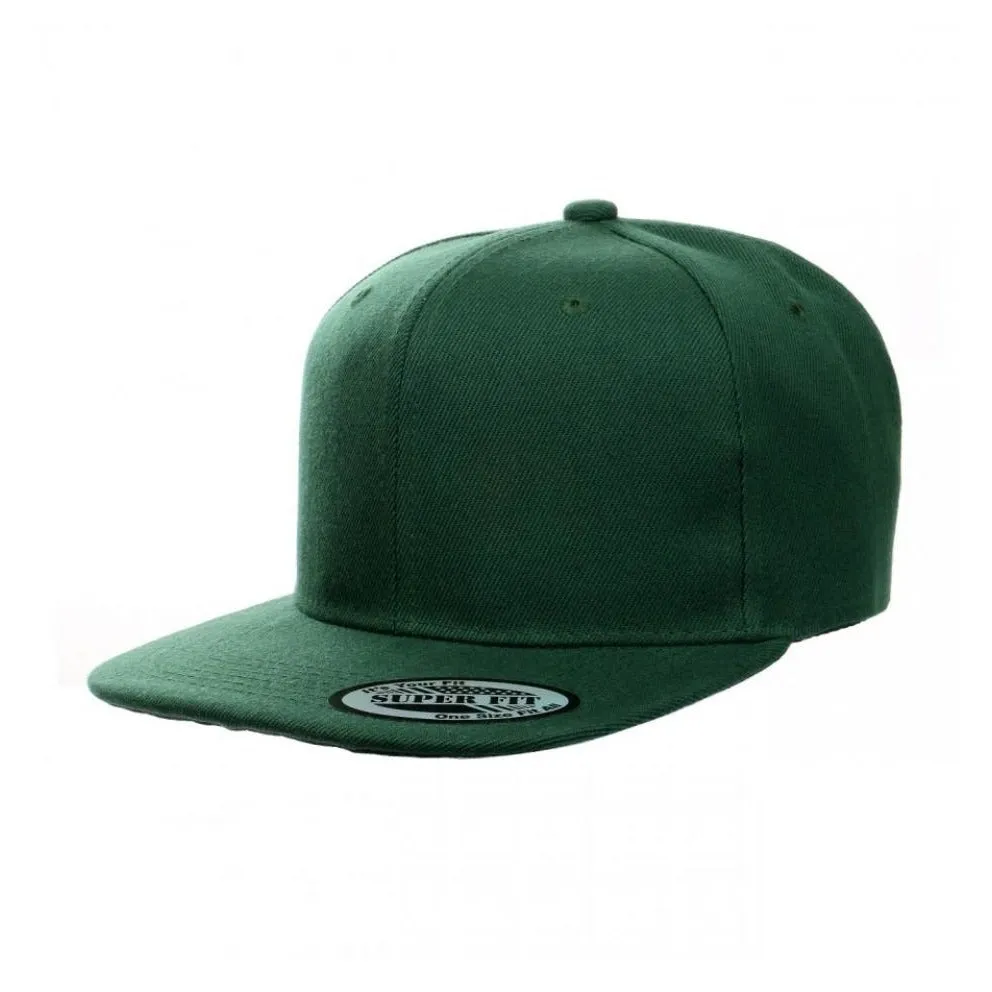 Blank Plain Snapback Flat Bill - Various Solid Colors
