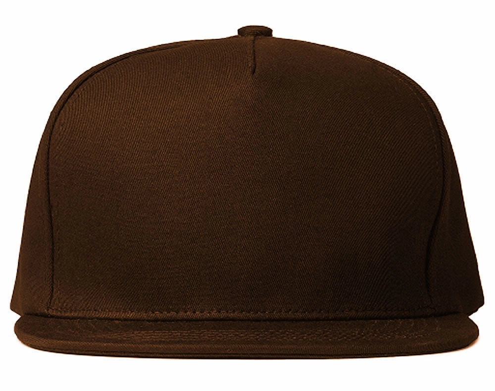 Blank Earth Tone Men's 5 Panel Snapback Hats