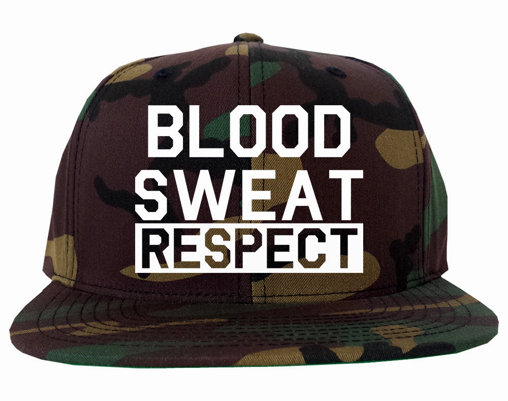 Blood Sweat Respect Gym Workout Mens Snapback Hat