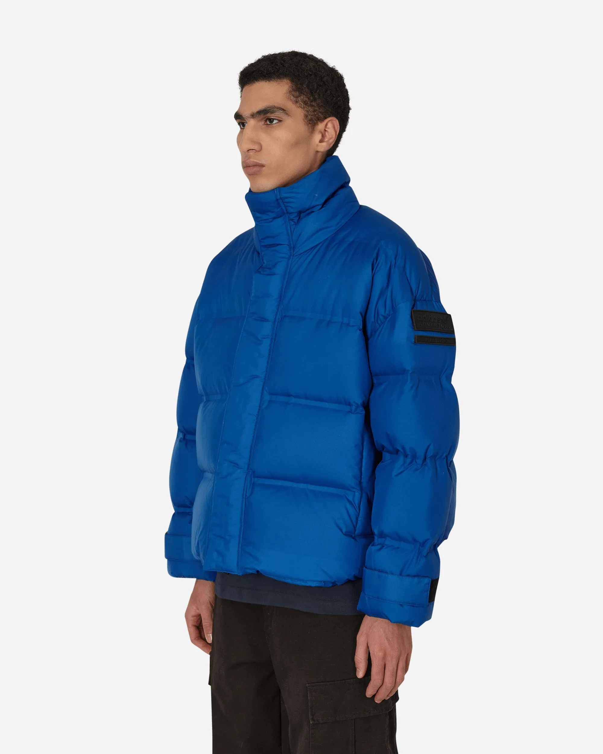 Blue Version Übergroße Daunen-Pufferjacke Blau