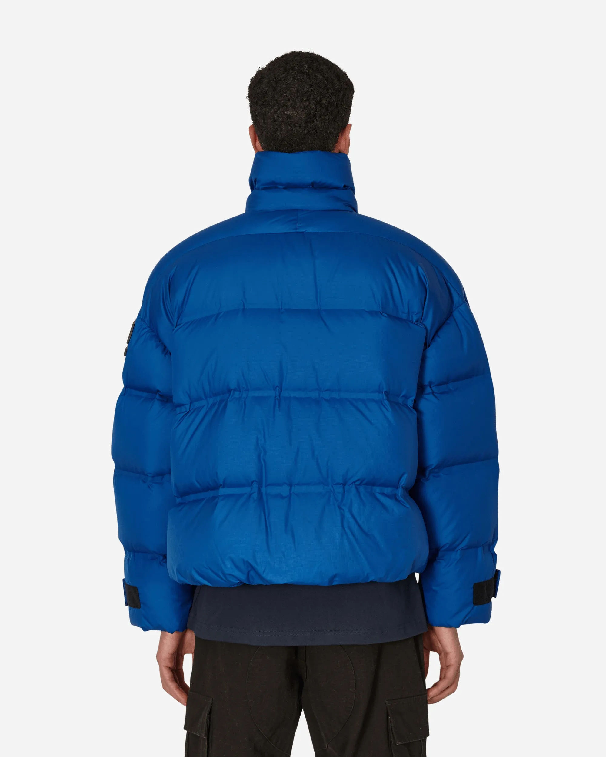 Blue Version Übergroße Daunen-Pufferjacke Blau