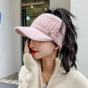 Bonnet Casquette Femme en Maille Tricote Douce - Celeste winter-knitted-hat