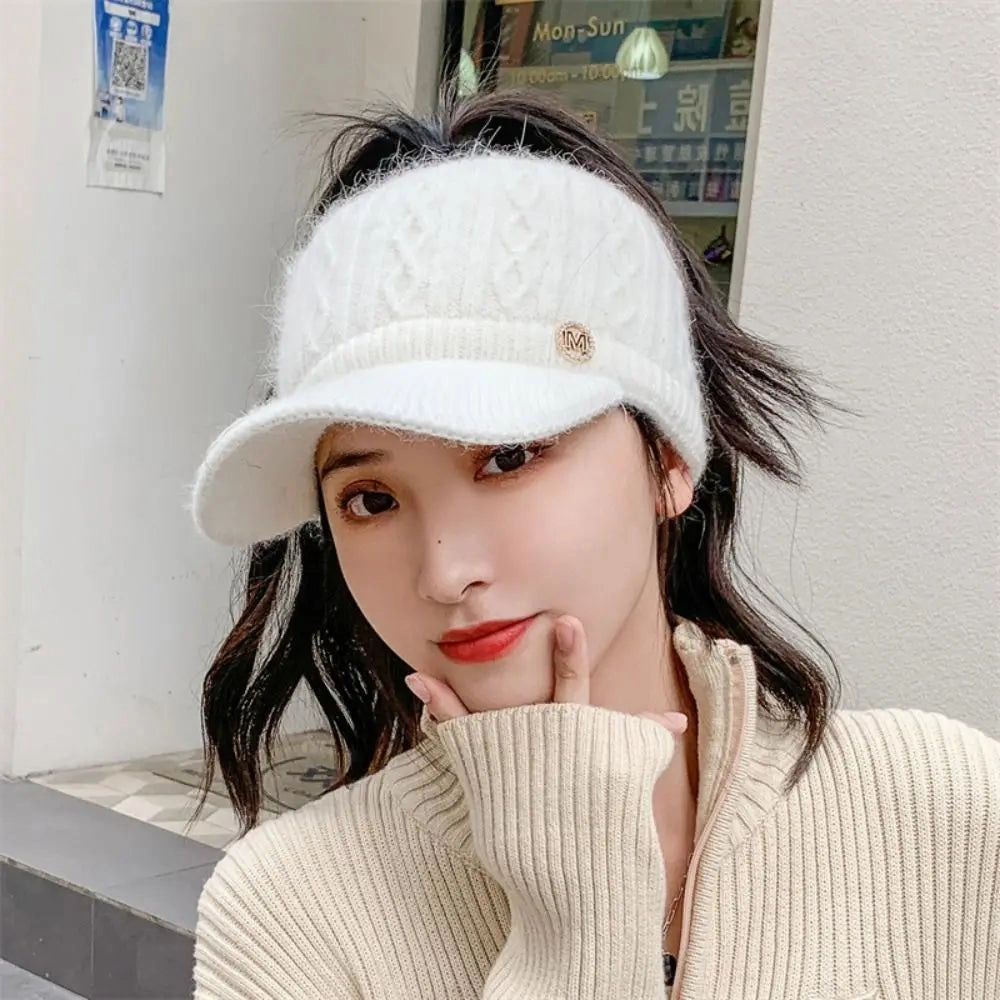 Bonnet Casquette Femme en Maille Tricote Douce - Celeste