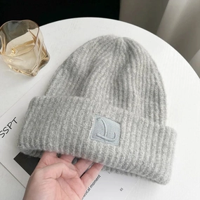 Bonnet Femme C?tel en Laine avec Revers - SoftWave winter-knitted-hat