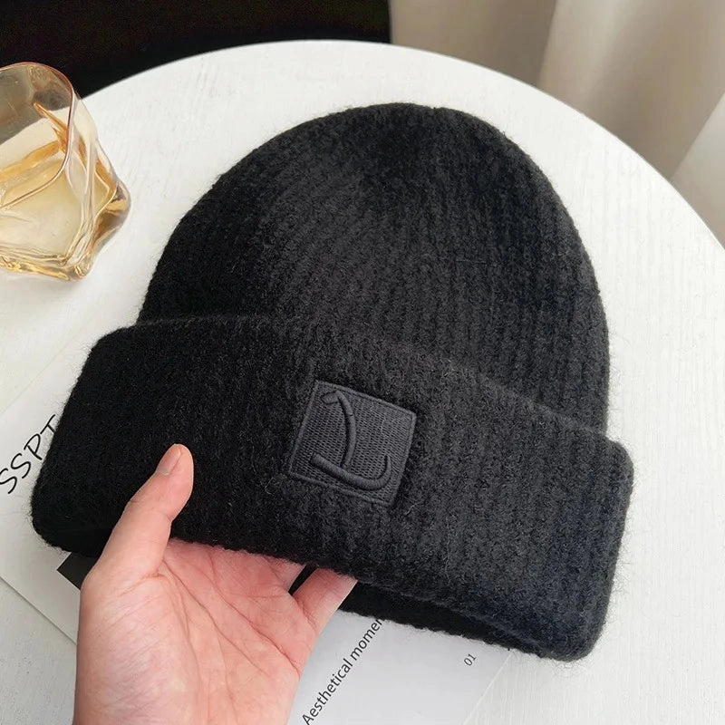 Bonnet Femme C?tel en Laine avec Revers - SoftWave