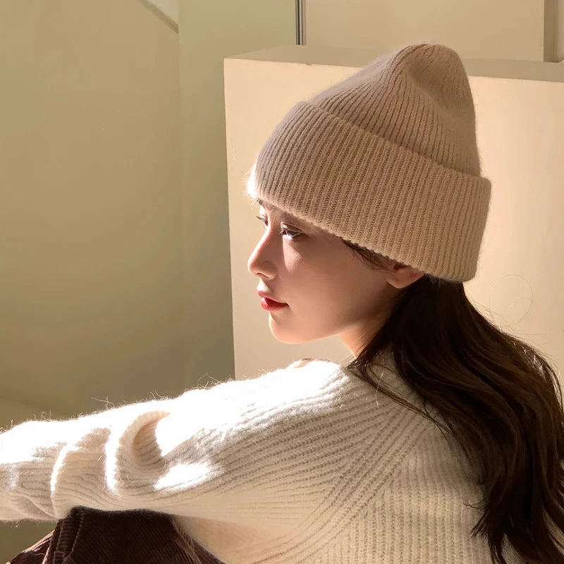 Bonnet Femme Classique en Cachemire - Elysa