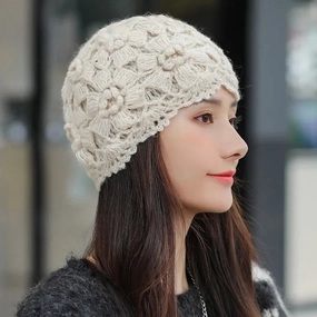 Bonnet Femme Crochet Lger - Floraso winter-knitted-hat