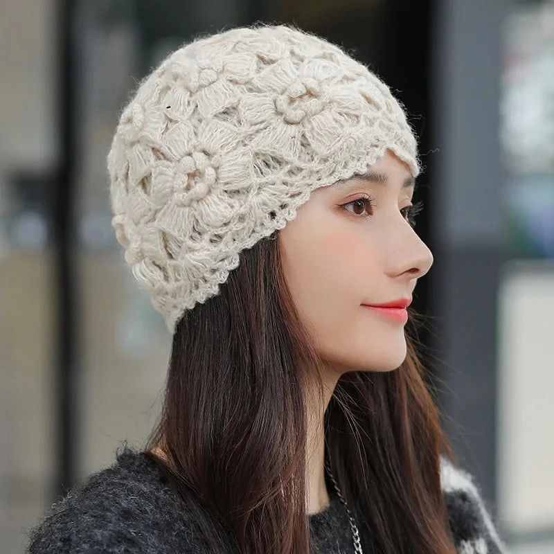 Bonnet Femme Crochet Lger - Floraso winter-knitted-hat