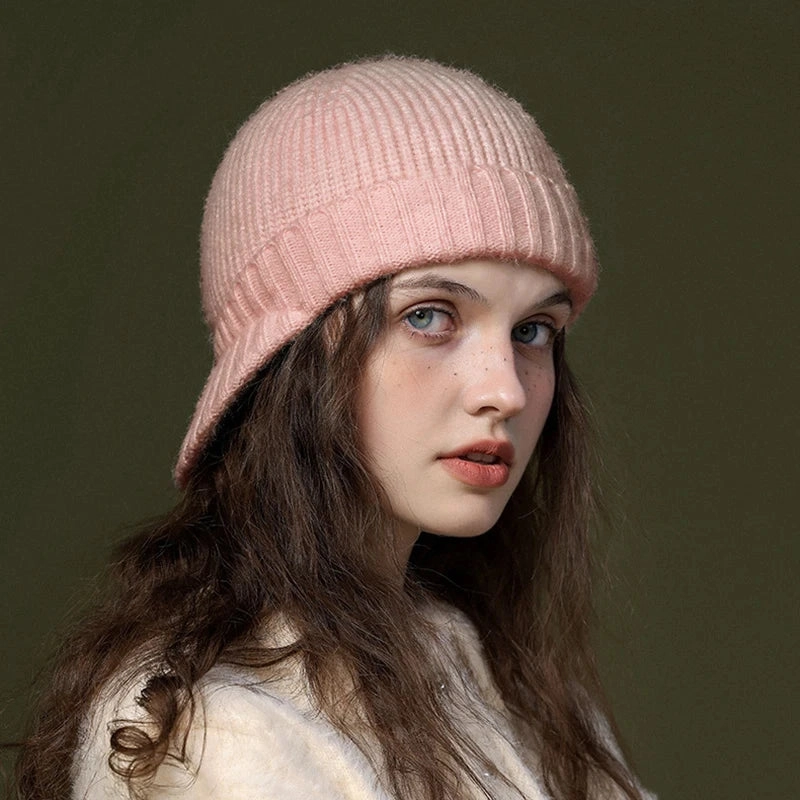 Bonnet Femme Hiver en Laine Doux avec Visire - SoftShield