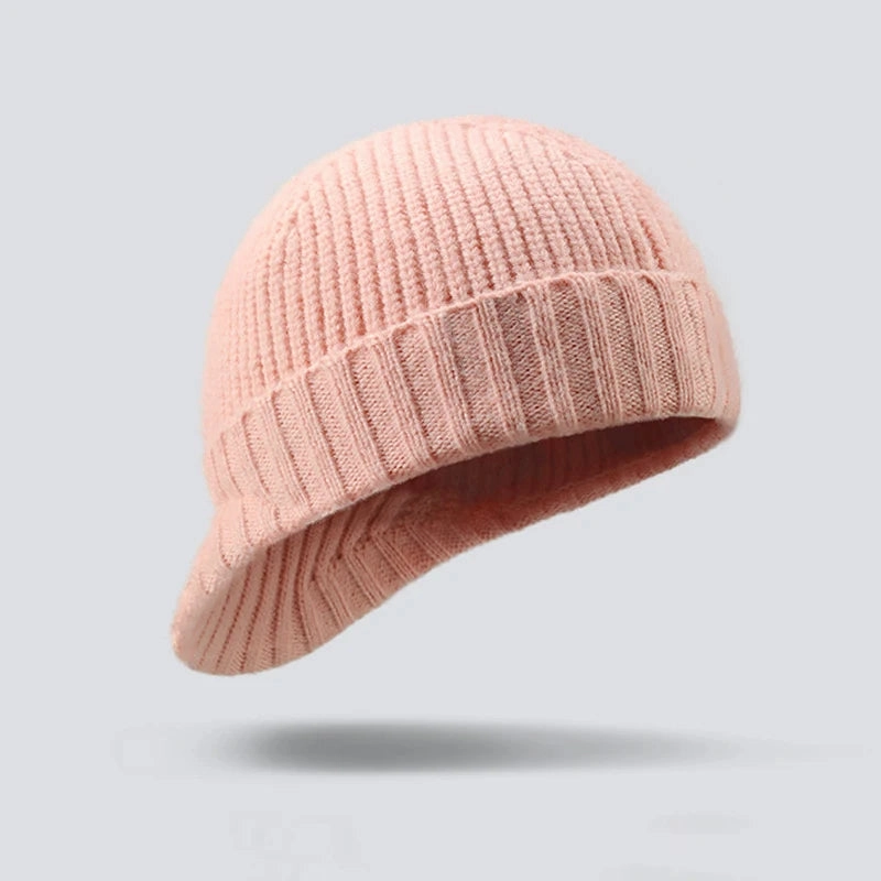 Bonnet Femme Hiver en Laine Doux avec Visire - SoftShield