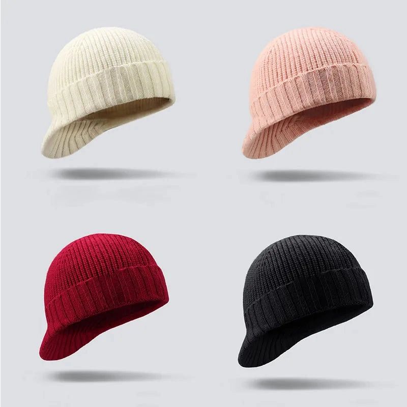 Bonnet Femme Hiver en Laine Doux avec Visire - SoftShield