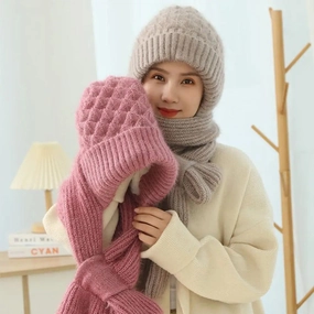 Bonnet Femme Intgral Coupe-Vent pais - Alpine winter-knitted-hat