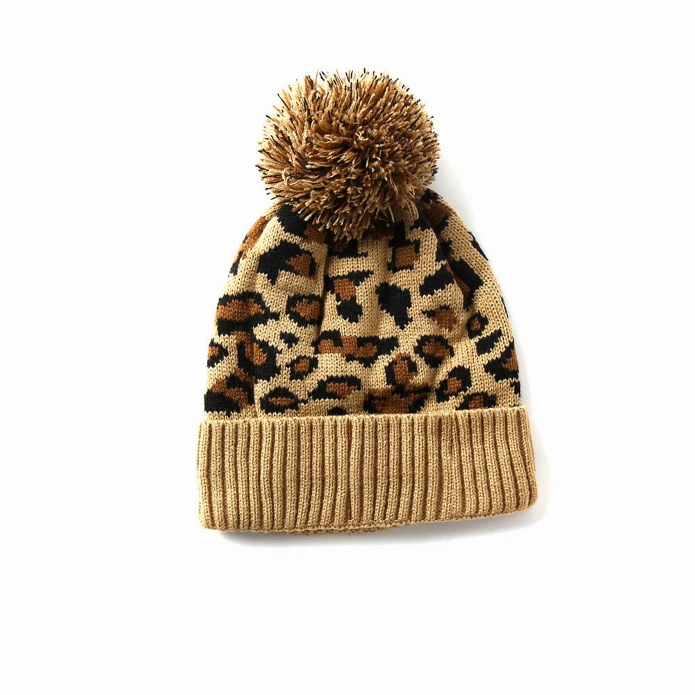 Bonnet Femme Lopard avec Pompon - WildPom