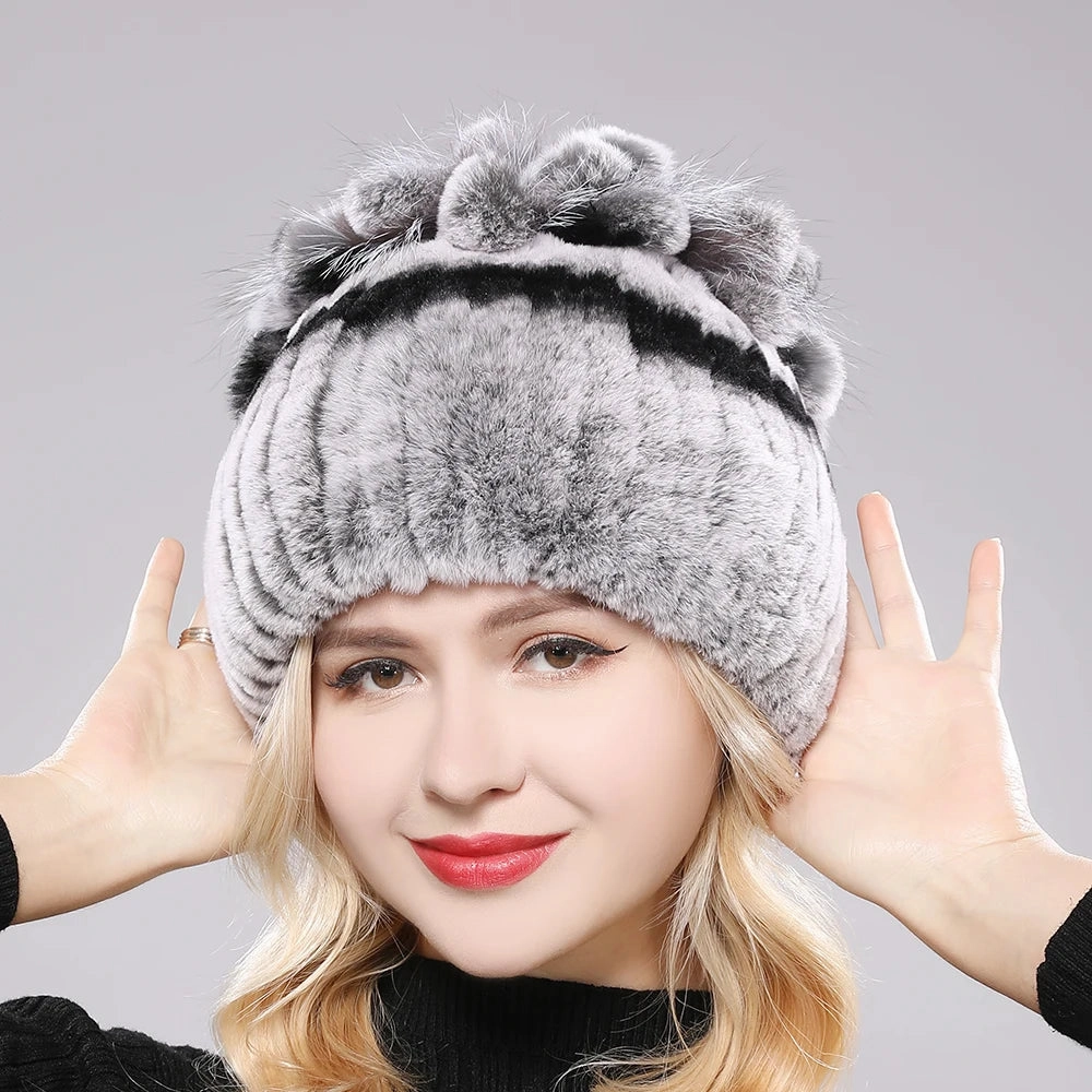 Bonnet Femme Luxe en Fausse Fourrure - Eolia