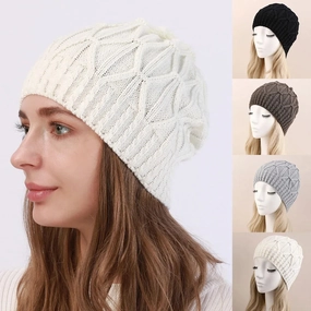 Bonnet Femme Matire Douce avec Dtails en Relief C Sculpt winter-knitted-hat