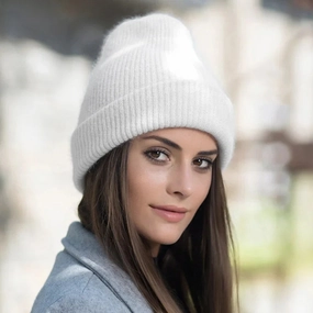 Bonnet Femme Simple & Douillet - Velvety winter-knitted-hat