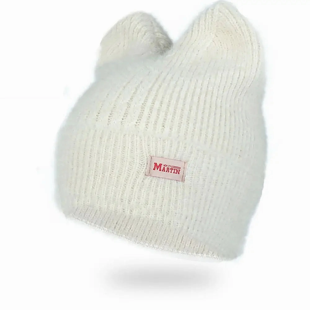 Bonnet Femme Tricot avec Oreilles de Chat C KittyFluff