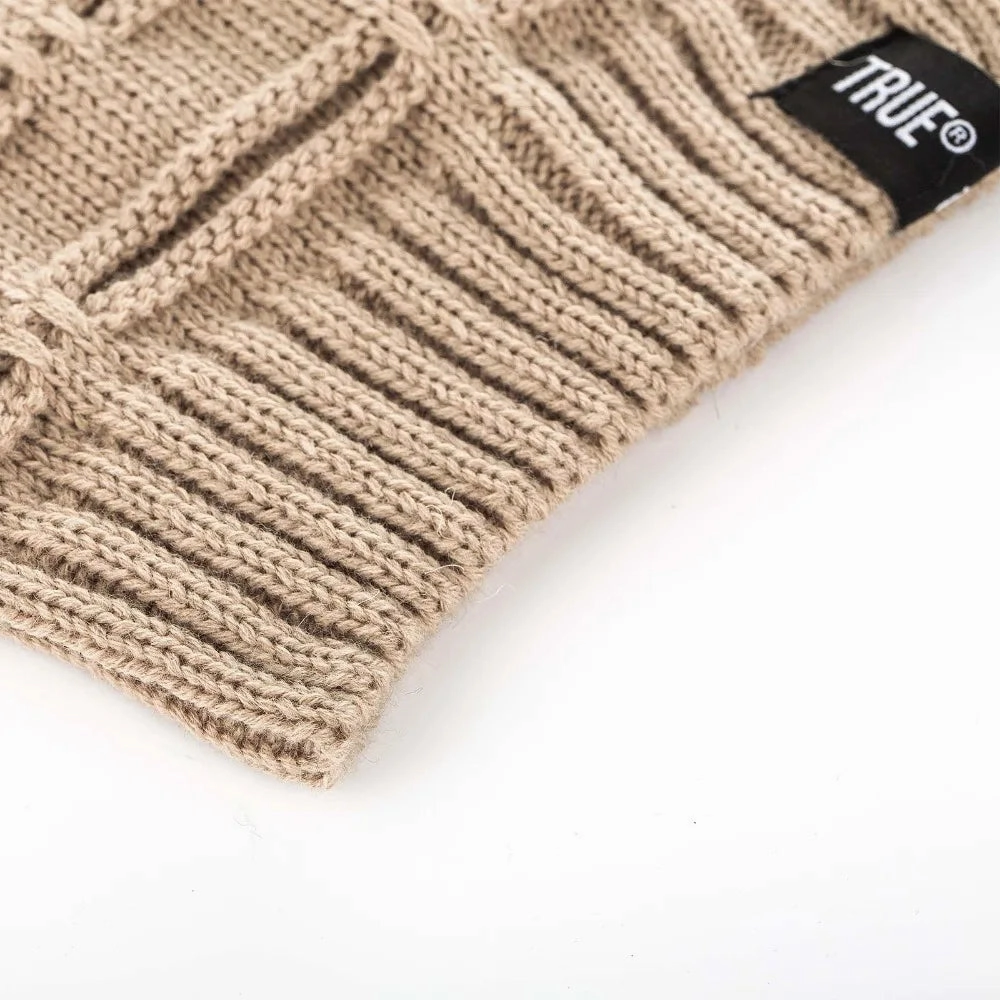Bonnet Long en Maille Torsade - TrueKnits