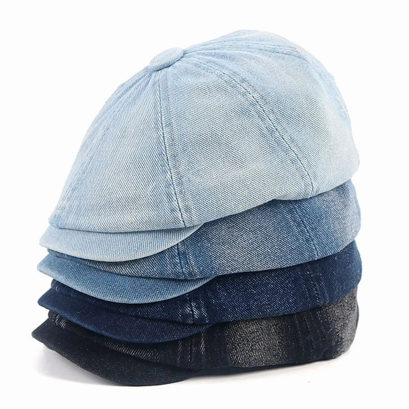Bret Casquette Gavroche Unisexe - Denim