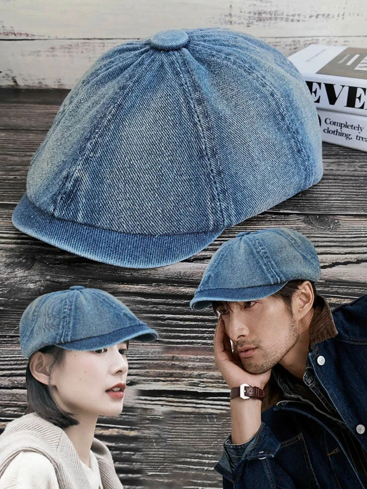 Bret Casquette Gavroche Unisexe - Denim
