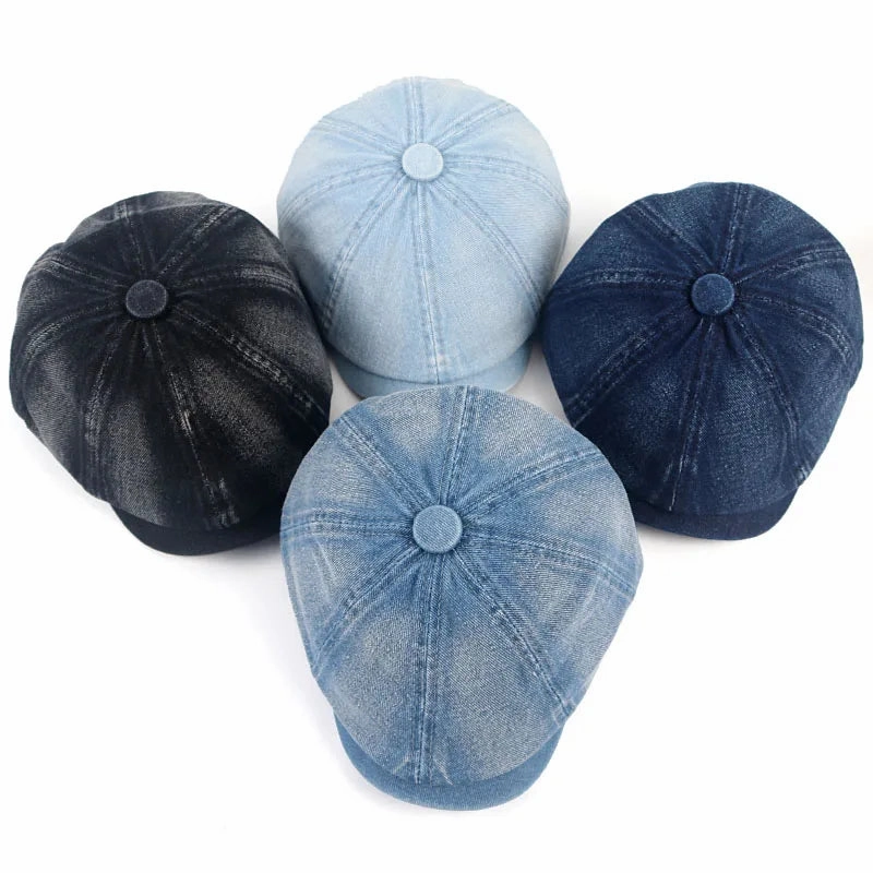 Bret Casquette Gavroche Unisexe - Denim fashion-beret