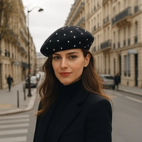 Bret Femme Scintillant Luxe fashion-beret