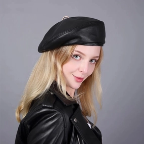 Bret Femme Vritable Cuir 100% fashion-beret