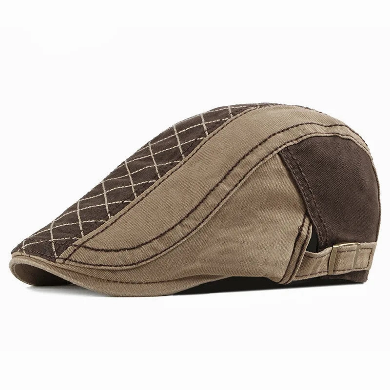 Bret Homme Bicolore en Coton avec Surpiq?res - Duality fashion-beret