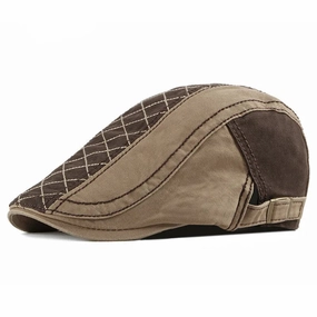 Bret Homme Bicolore en Coton avec Surpiq?res - Duality fashion-beret