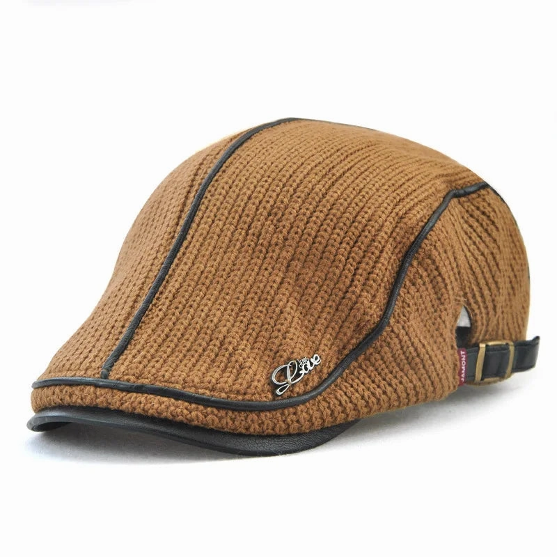 Bret Homme Coton Maille avec Bordure en Cuir Rglable - Metro