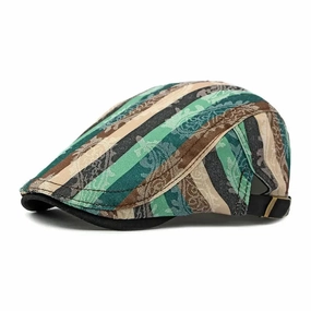 Bret Homme en Coton Raye Multicolore - Stripe fashion-beret