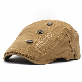 Bret Homme Rglable en Coton avec Broderie et Boutons - Bold fashion-beret