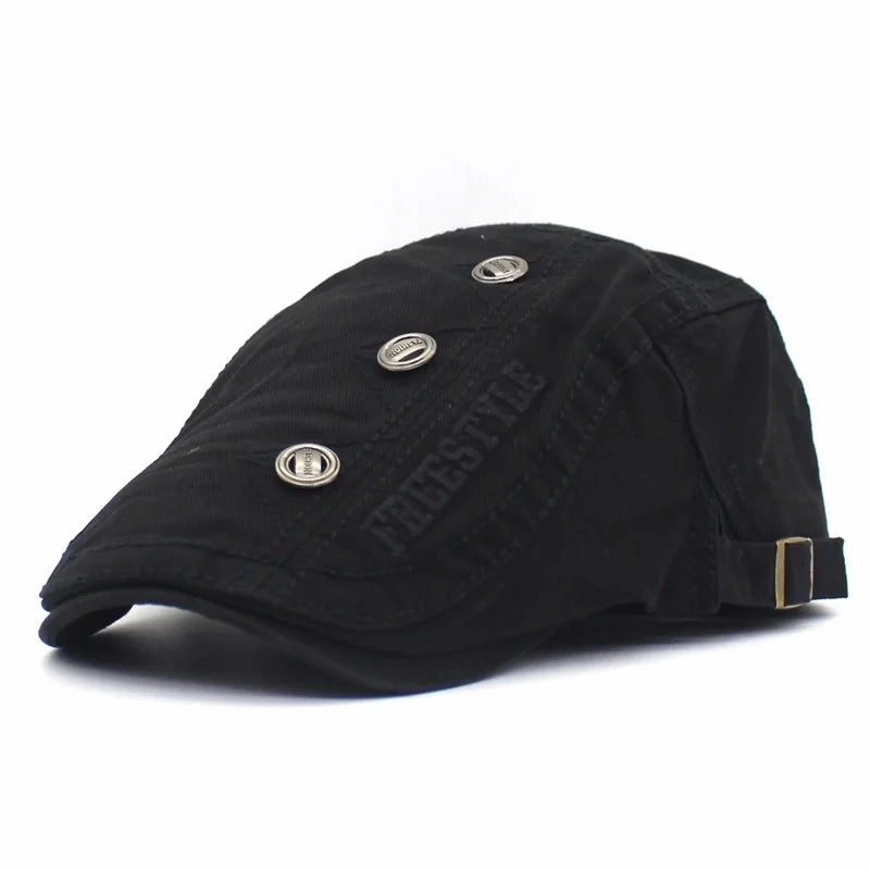 Bret Homme Rglable en Coton avec Broderie et Boutons - Bold