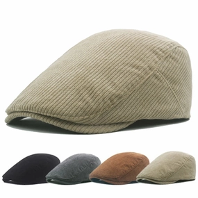 Bret Homme Vintage en Velours C?tel - Velvet fashion-beret